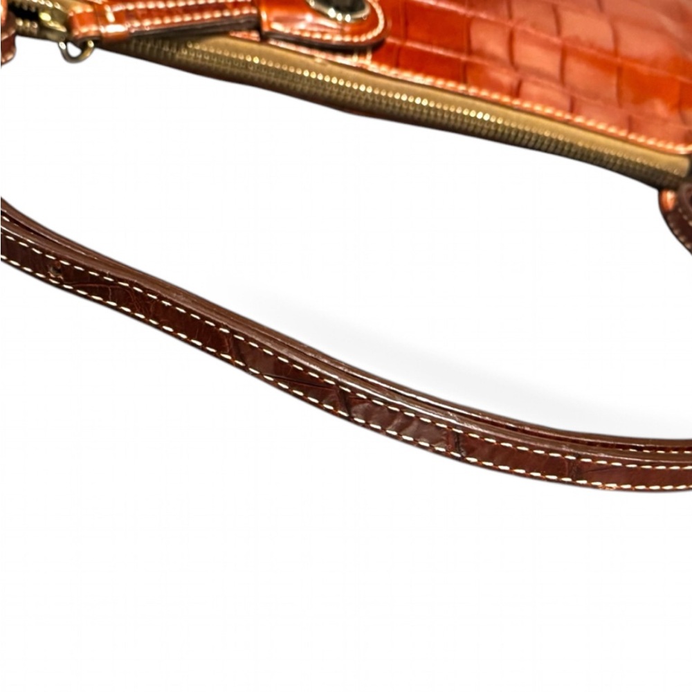 Dooney & Bourke Elegant Brown Crocodile Pattern Hand Bag - Picture 4 of 9